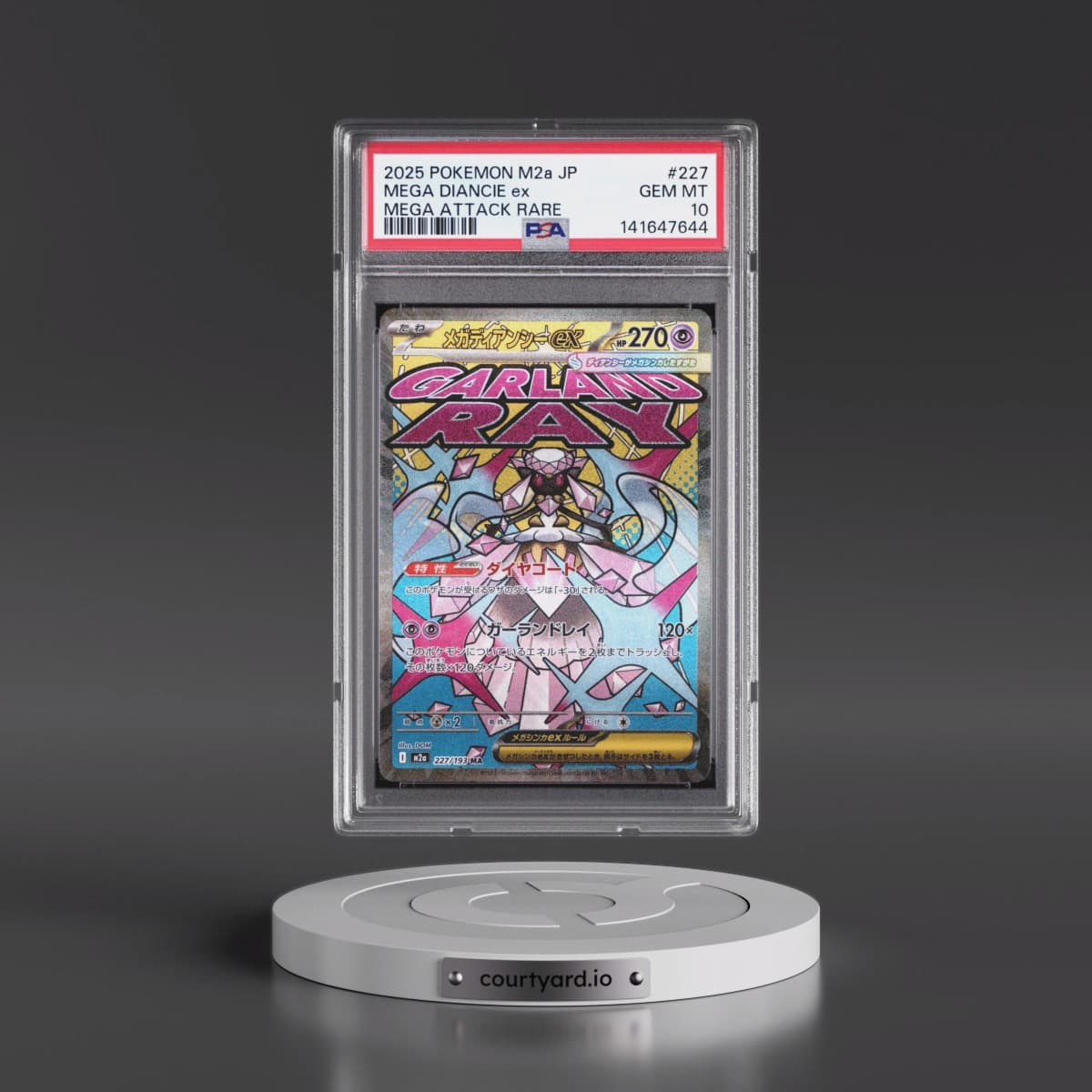 2025 Pokémon M2a-Mega Dream EX #227 Mega Diancie EX - Holo Mega Attack Rare (PSA 10 GEM MINT)
