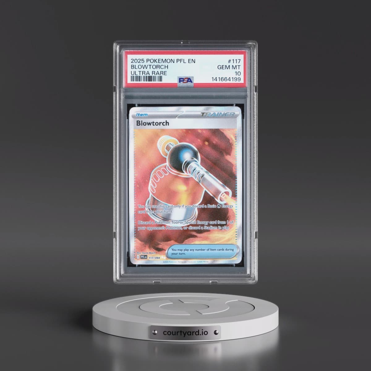 2025 Pokémon Pfl EN-Phantasmal Flames #117 Blowtorch - Ultra Rare (PSA 10 GEM MINT)