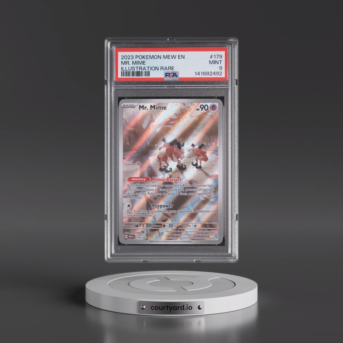 2023 Pokémon Mew EN-151 #179 Mr. Mime - Illustration Rare (PSA 9 MINT)