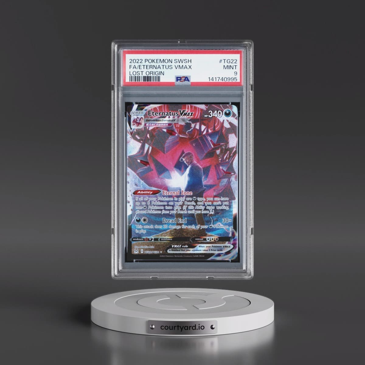 2022 Pokémon Sword & Shield Lost Origin #TG22 Eternatus Vmax - Full Art (PSA 9 MINT)