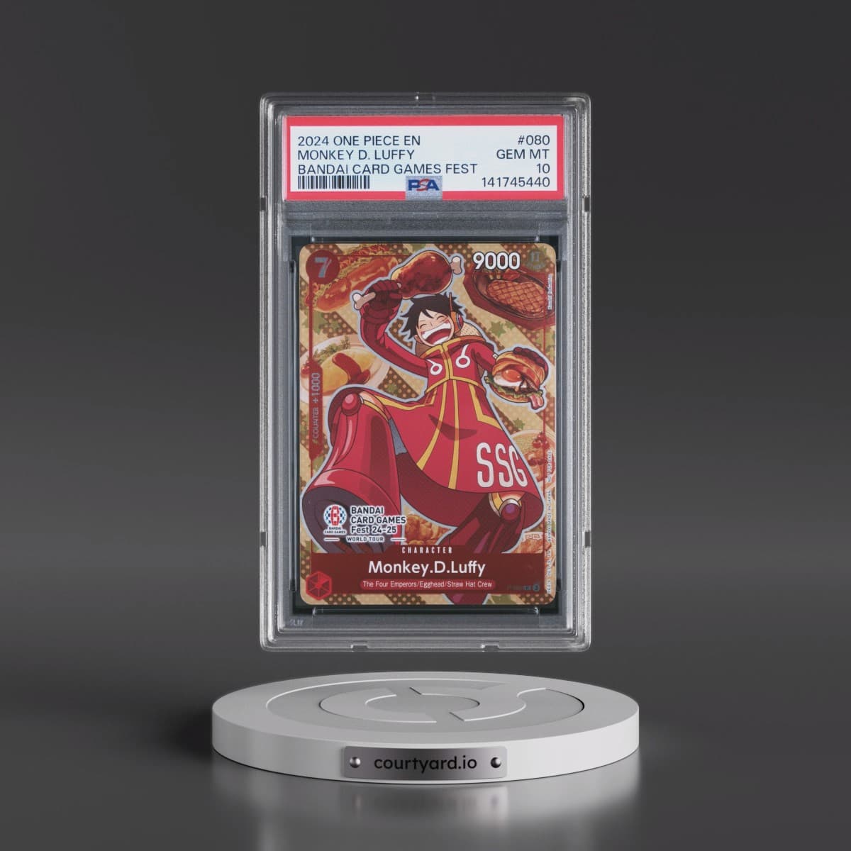 2024 One Piece Promos #080 Monkey D. Luffy - Bandai Card Games Fest (PSA 10 GEM MINT)