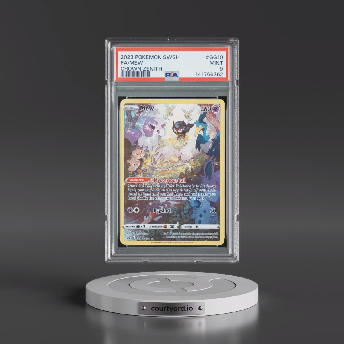 2023 Pokémon Sword and Shield Crown Zenith #GG10 Mew - Full Art (PSA 9 MINT)