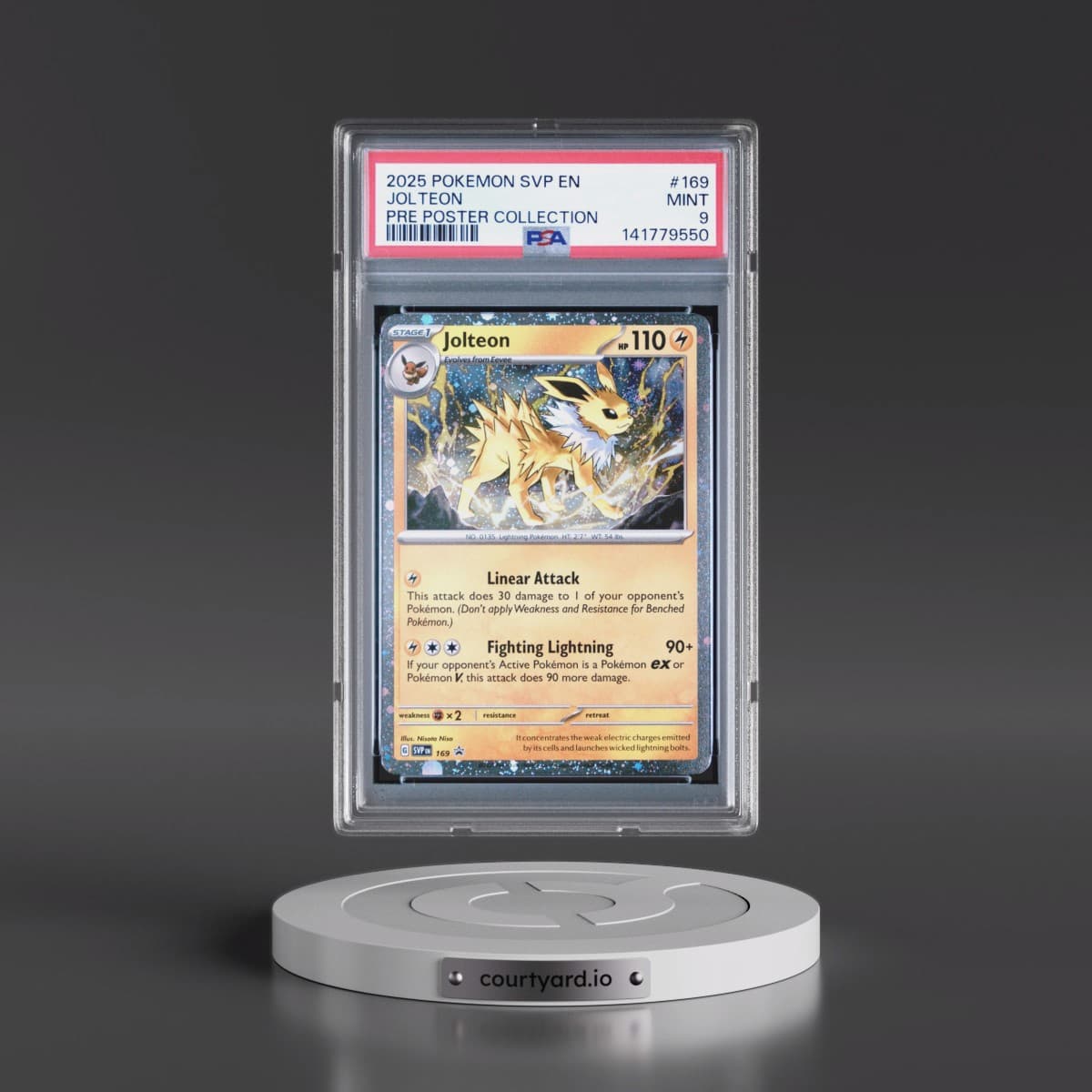 2025 Pokémon Svp EN-SV Black Star Promo #169 Jolteon - Prismatic Evolutions Poster Collection (PSA 9 MINT)