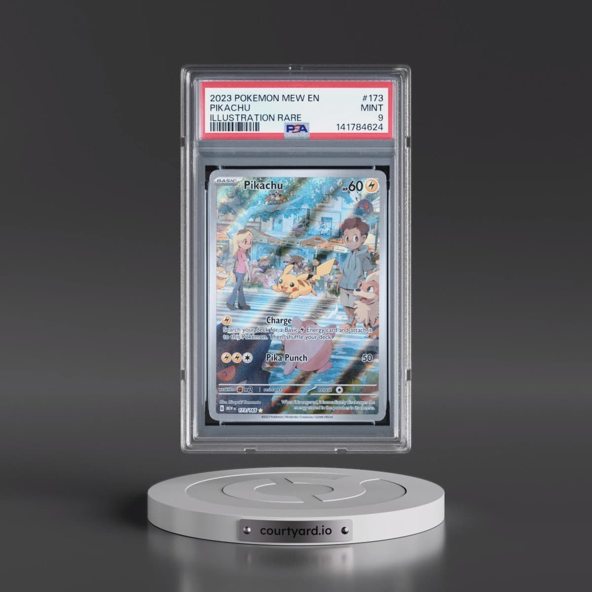 2023 Pokémon Mew EN-151 #173 Pikachu - Illustration Rare (PSA 9 MINT)