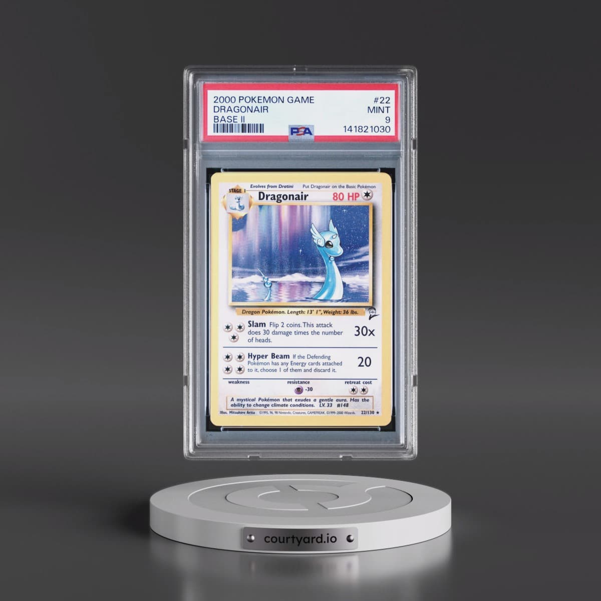 2000 Pokémon Game Base II #22 Dragonair (PSA 9 MINT)