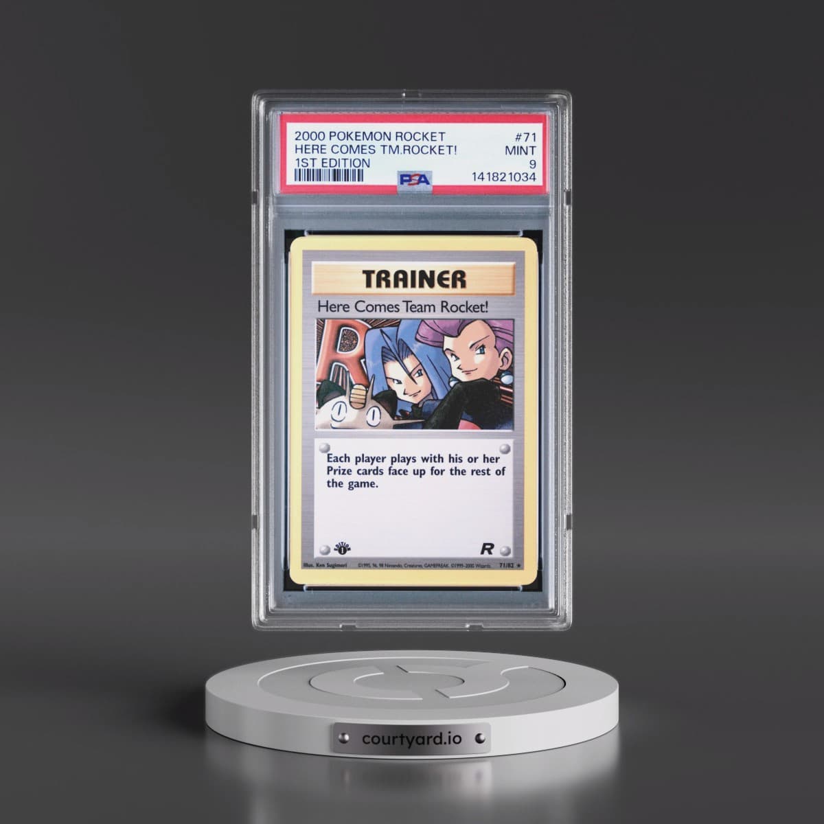 2000 Pokémon Rocket #71 Here Comes Team Rocket! - 1st Edition (PSA 9 MINT)