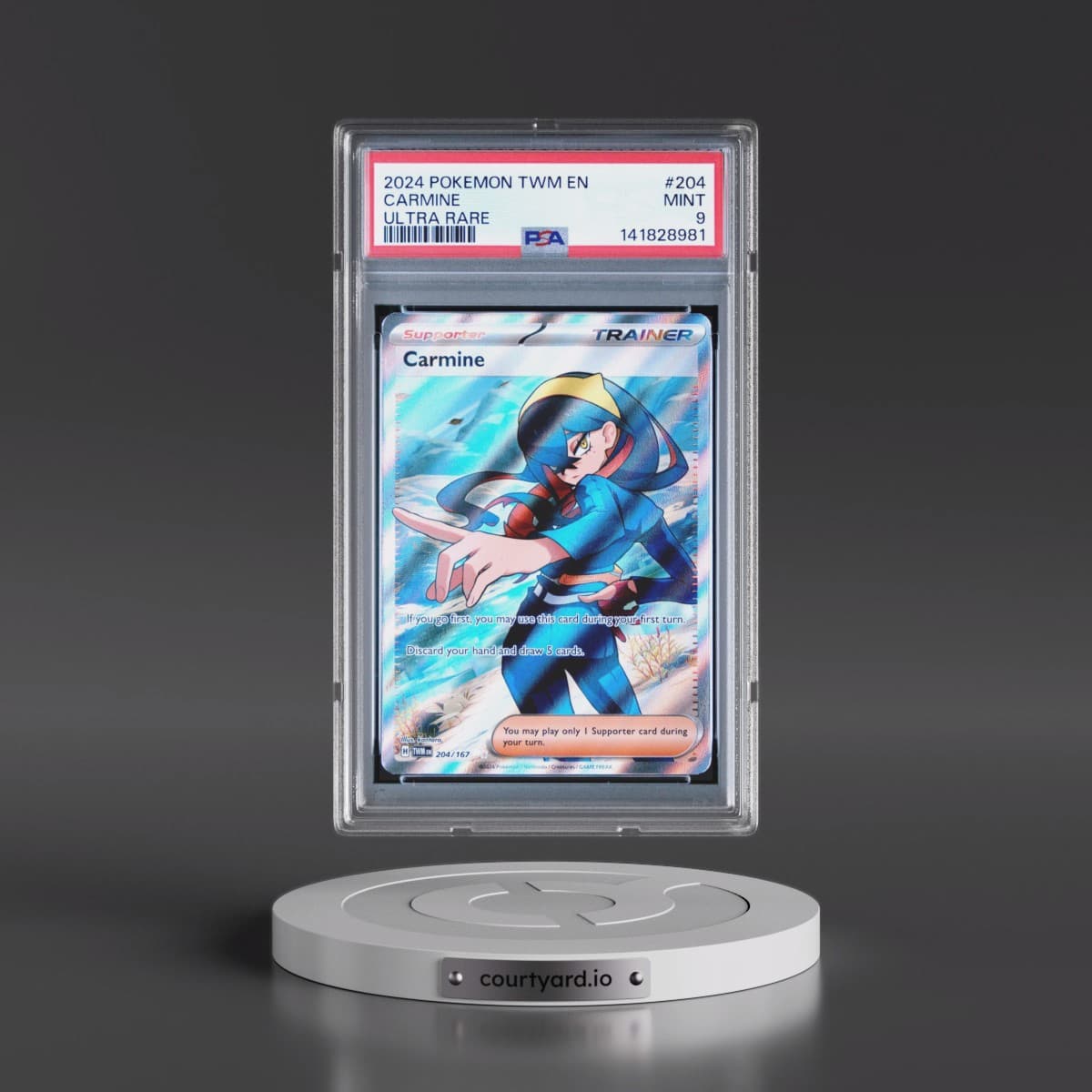 2024 Pokémon Twm EN-Twilight Masquerade #204 Carmine - Ultra Rare (PSA 9 MINT)
