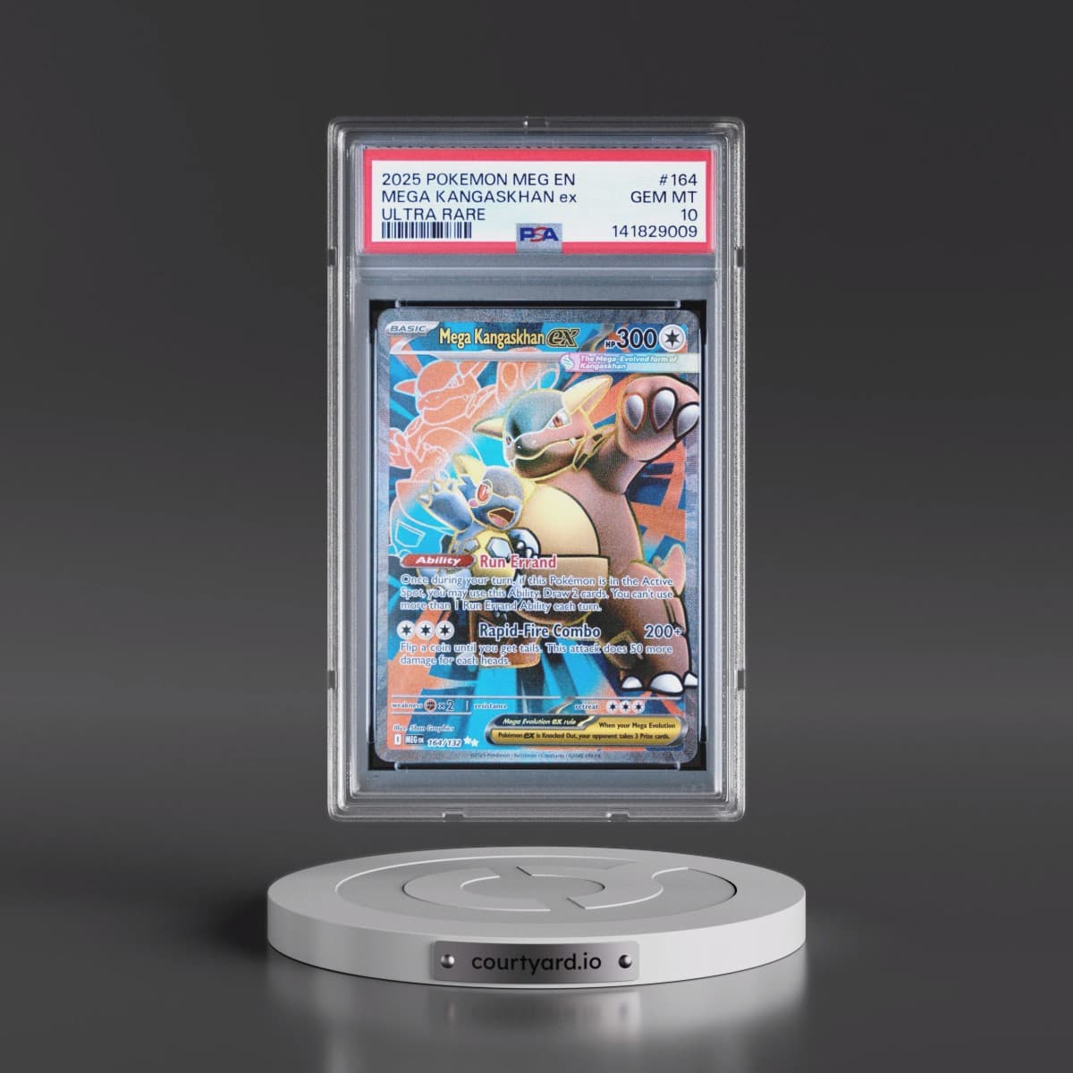 2025 Pokémon Meg EN-Mega Evolution #164 Mega Kangaskhan EX - Holo Ultra Rare (PSA 10 GEM MINT)