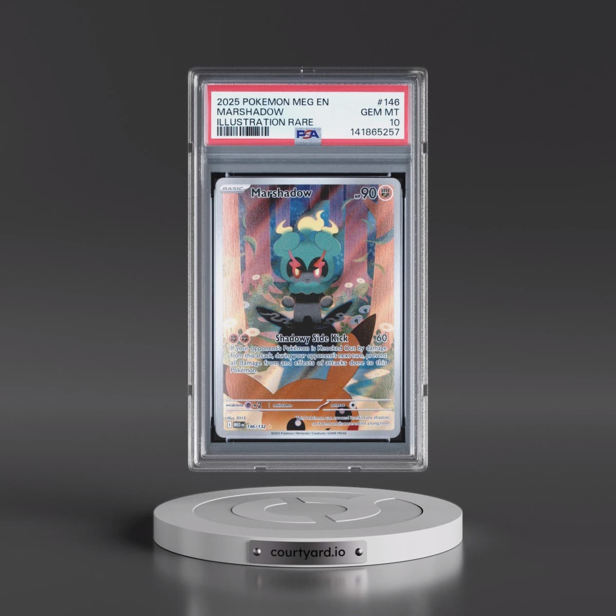 2025 Pokémon Meg EN-Mega Evolution #146 Marshadow - Illustration Rare (PSA 10 GEM MINT)