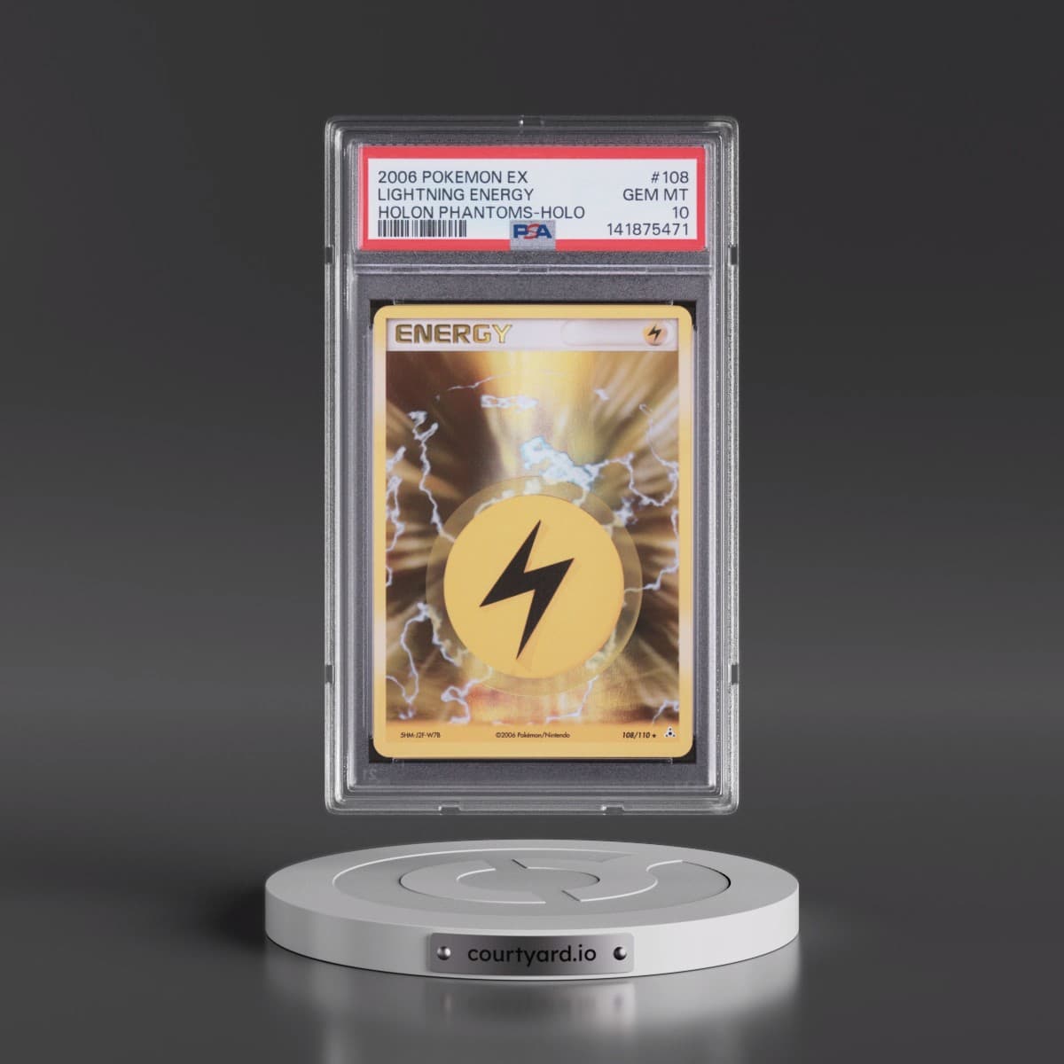 2006 Pokémon EX Holon Phantoms #108 Lightning Energy - Holo (PSA 10 GEM MINT)
