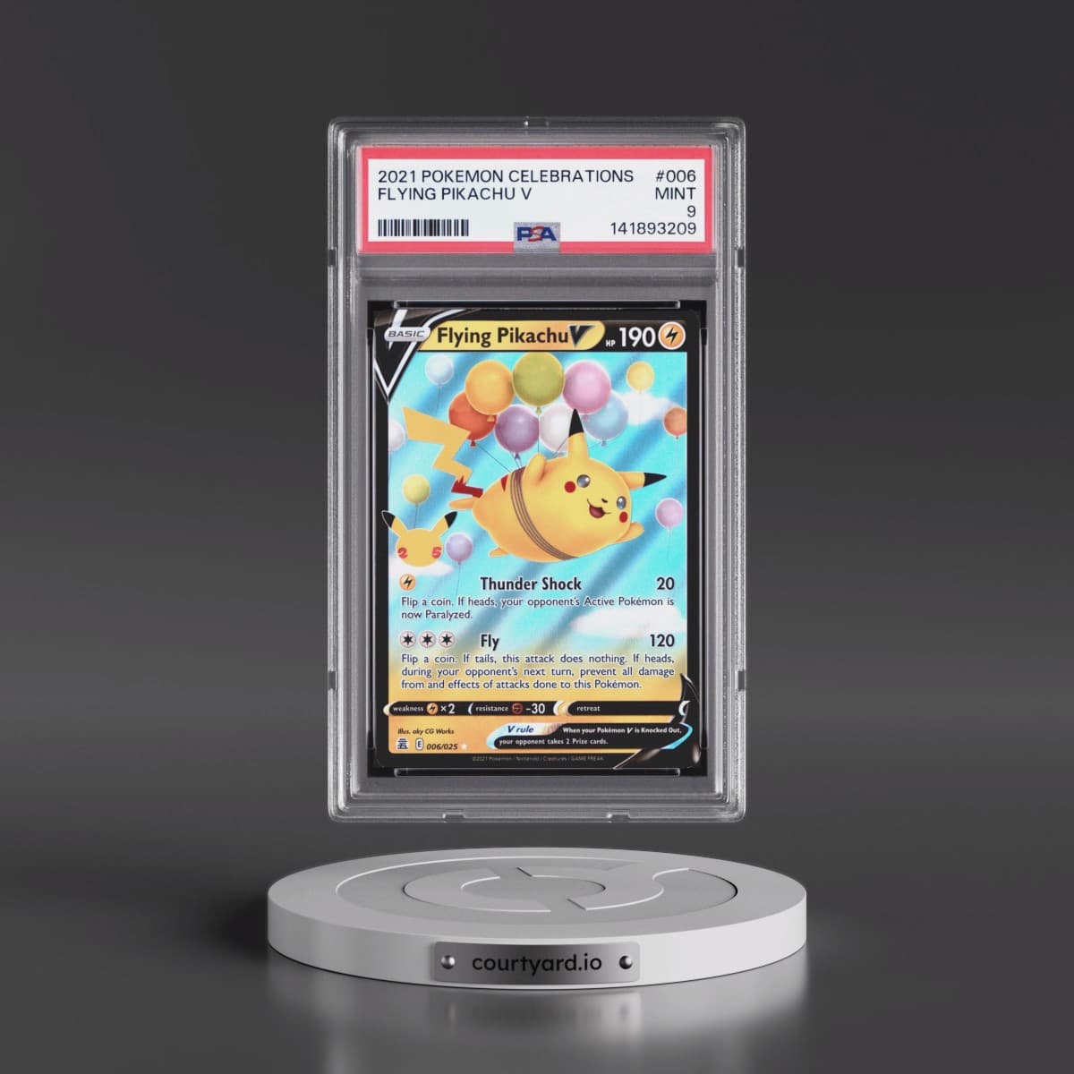 2021 Pokémon Celebrations #006 Flying Pikachu V - Holo (PSA 9 MINT)