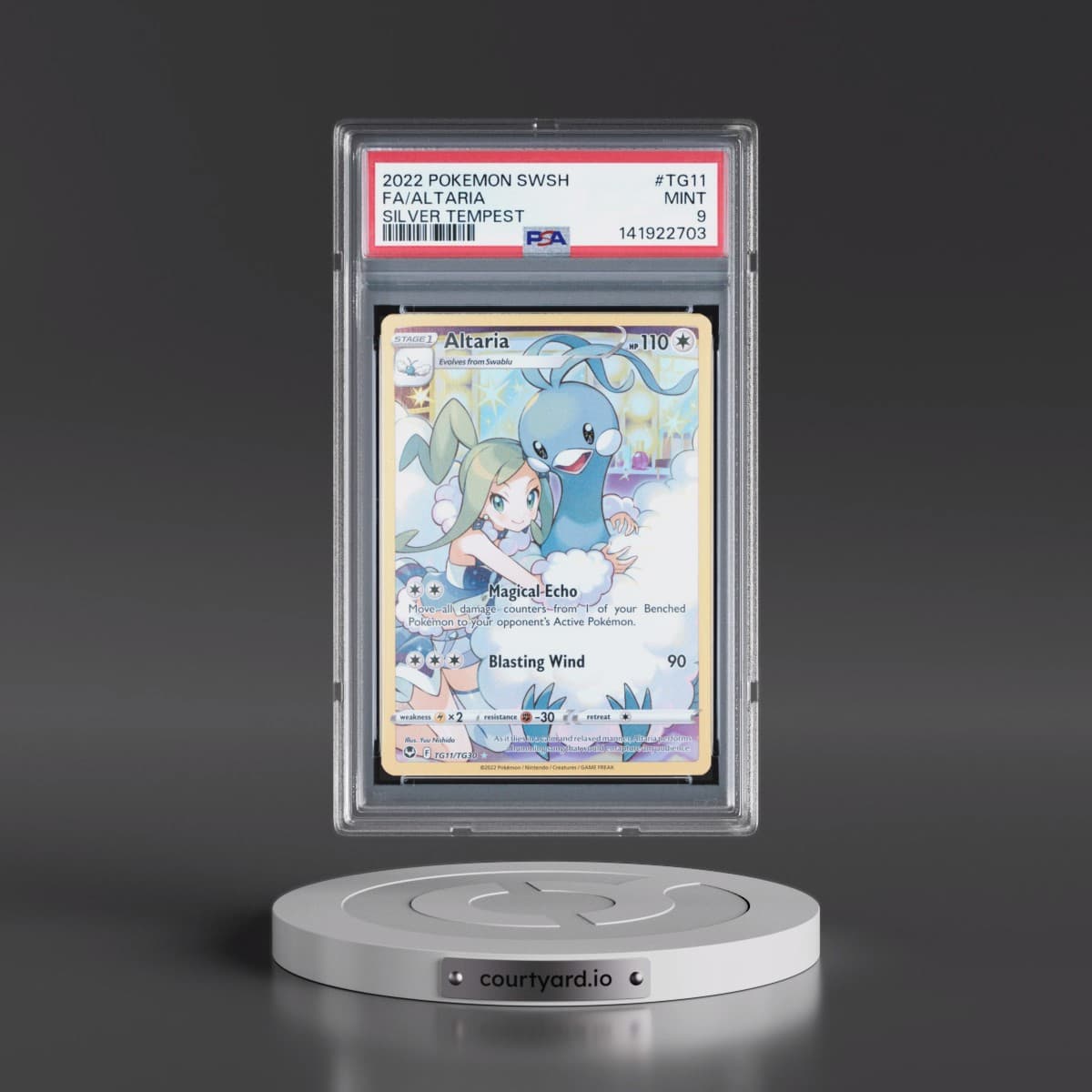 2022 Pokémon Sword & Shield Silver Tempest #TG11 Altaria - Full Art (PSA 9 MINT)