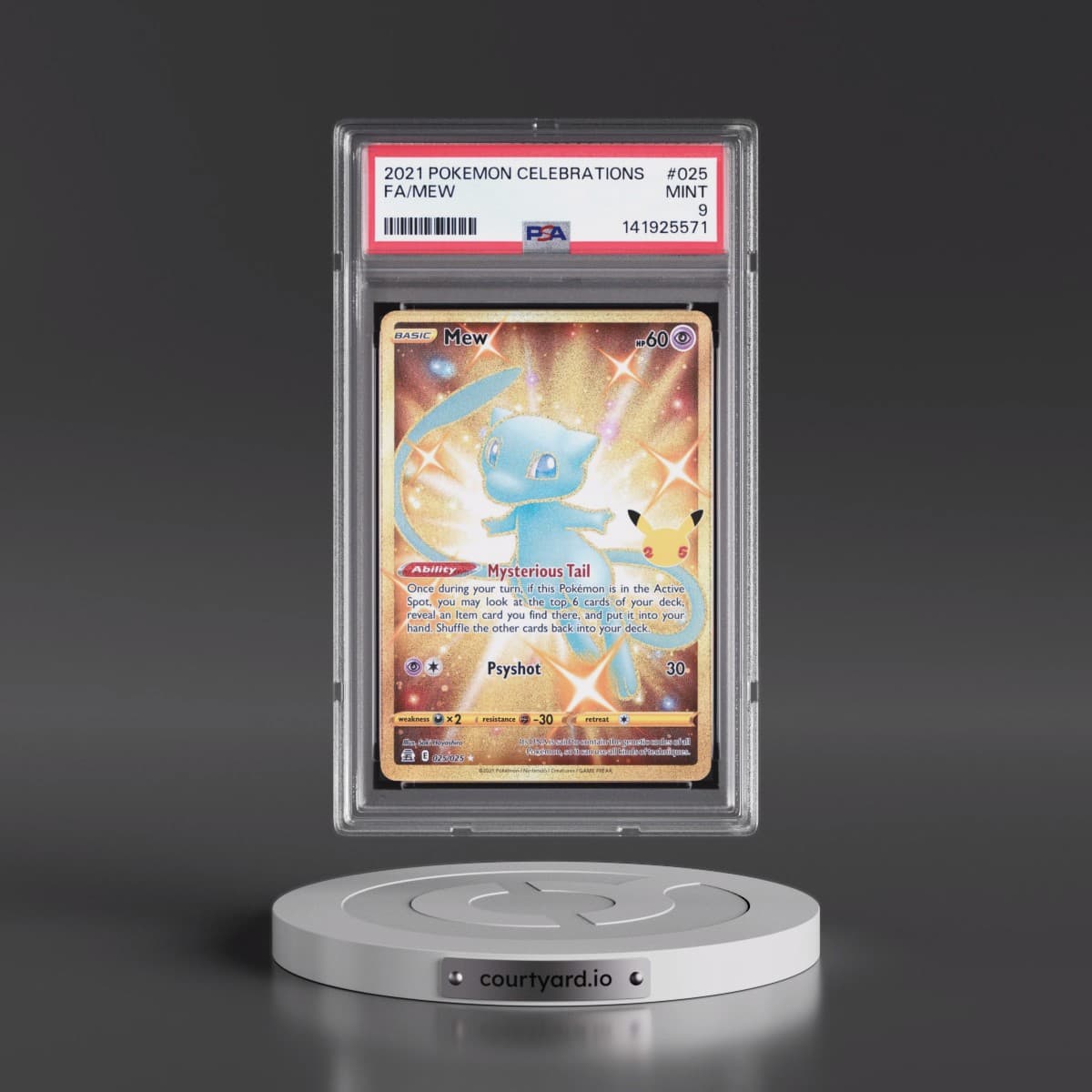 2021 Pokémon Celebrations #025 Mew - Full Art (PSA 9 MINT)