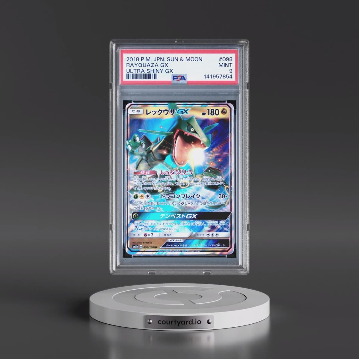 2018 Pokémon Sun & Moon Ultra Shiny GX #098 Rayquaza GX - Holo (PSA 9 MINT)
