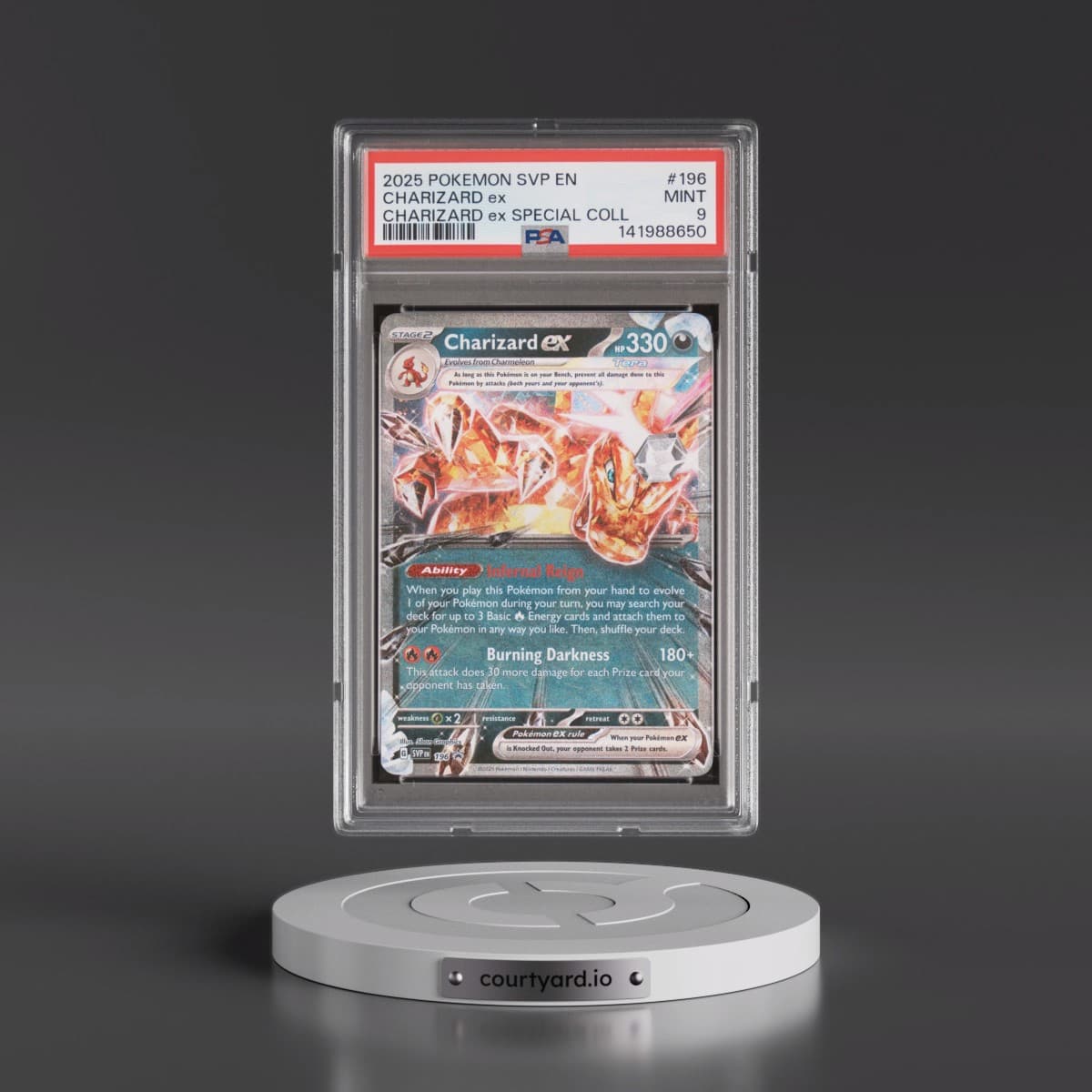 2025 Pokémon Svp EN-SV Black Star Promo #196 Charizard EX - Holo Charizard EX Special Collection (PSA 9 MINT)