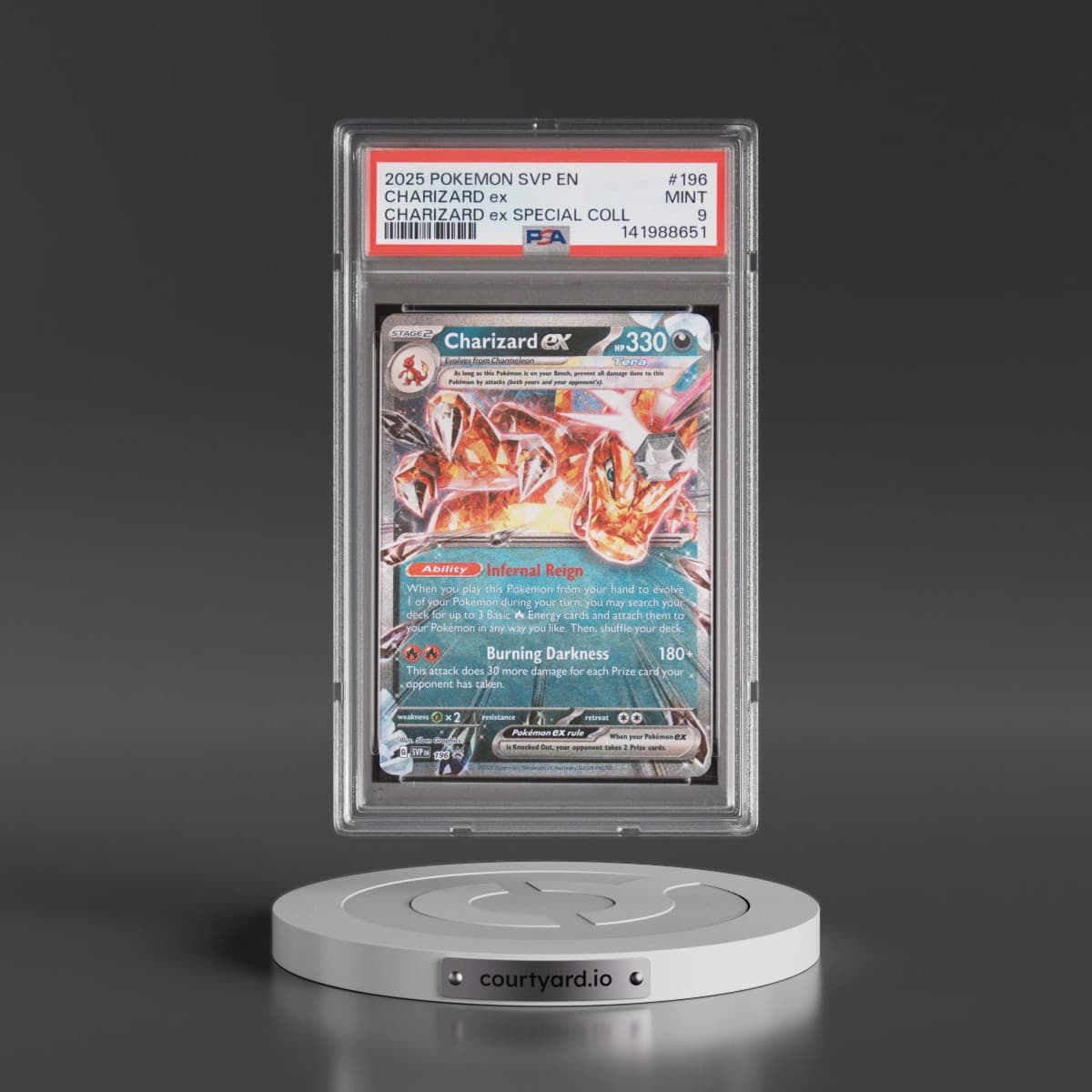 2025 Pokémon Svp EN-SV Black Star Promo #196 Charizard EX - Holo Charizard EX Special Collection (PSA 9 MINT)