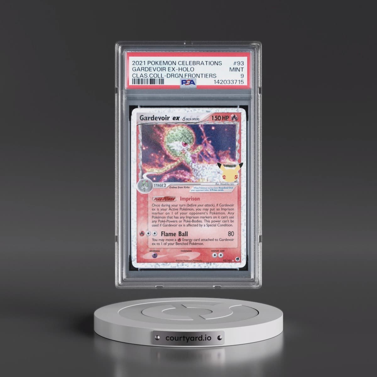 2021 Pokémon Celebrations Classic Collection #93 Gardevoir EX - Holo Holo (PSA 9 MINT)