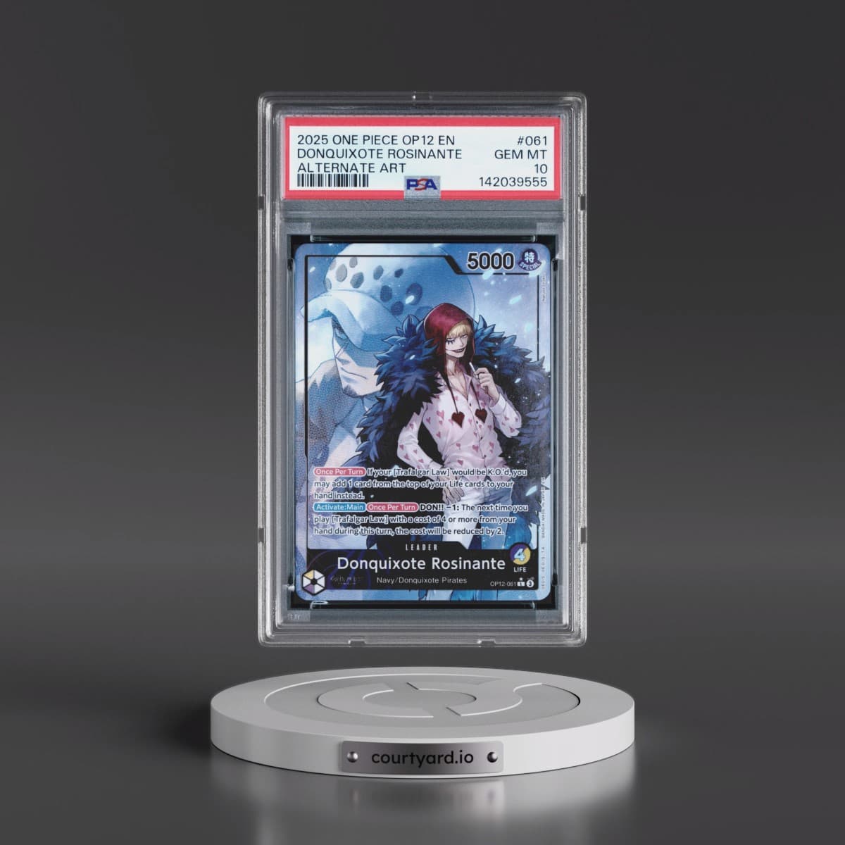2025 One Piece OP12-Legacy of the Master #061 Donquixote Rosinante - Alternate Art (PSA 10 GEM MINT)