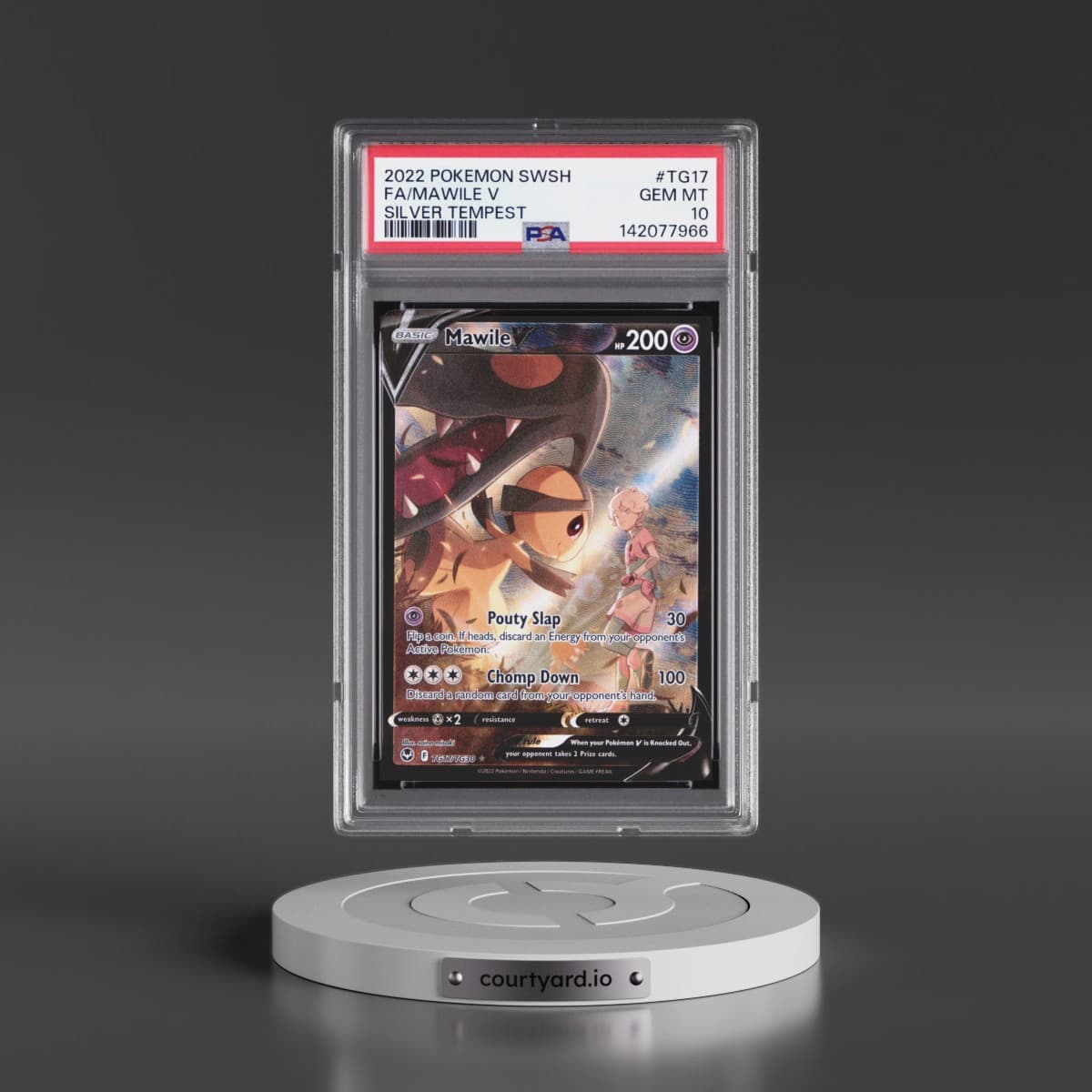 2022 Pokémon Sword & Shield Silver Tempest #TG17 Mawile V - Holo Full Art (PSA 10 GEM MINT)