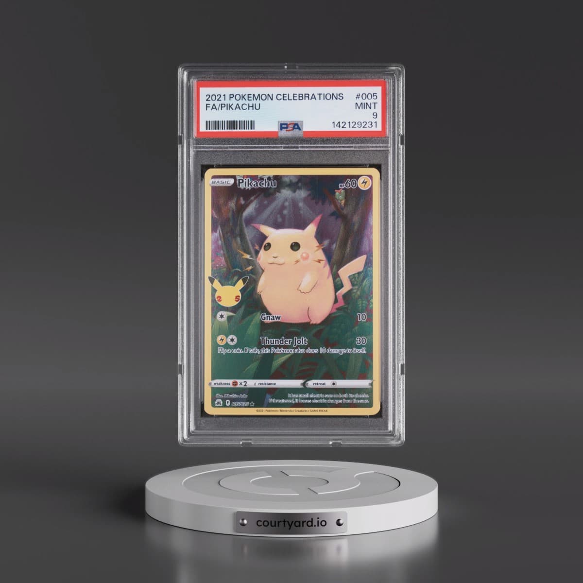 2021 Pokémon Celebrations #005 Pikachu - Full Art (PSA 9 MINT)