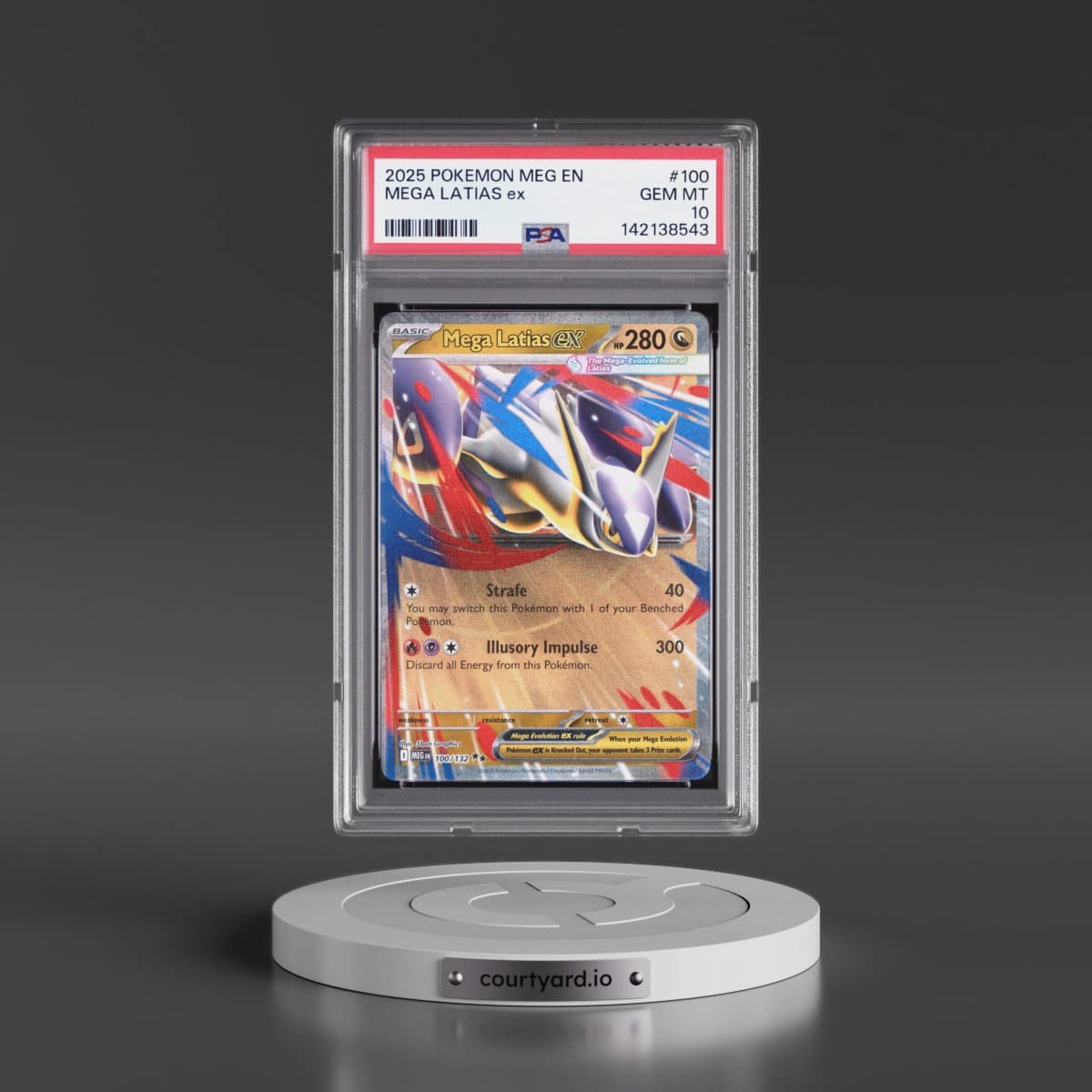 2025 Pokémon Meg EN-Mega Evolution #100 Mega Latias EX - Holo (PSA 10 GEM MINT)