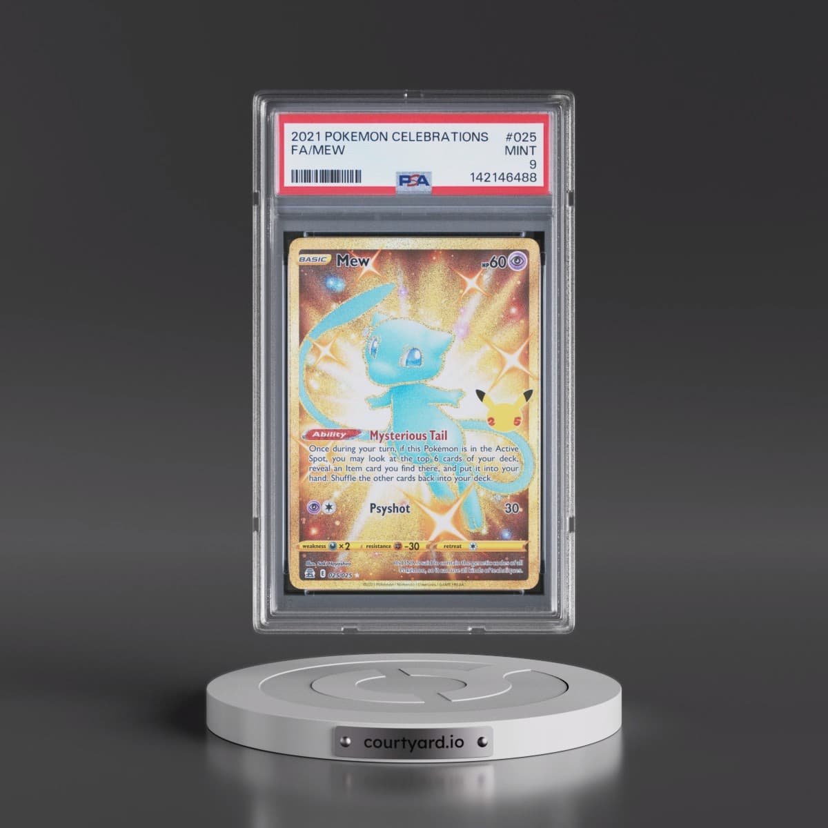 2021 Pokémon Celebrations #025 Mew - Full Art (PSA 9 MINT)