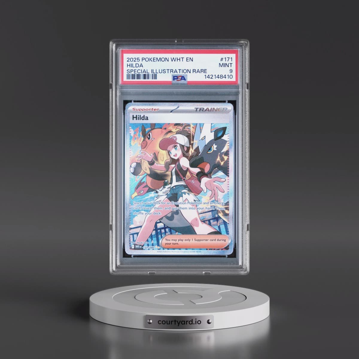 2025 Pokémon Wht EN-White Flare #171 Hilda - Special Illustration Rare (PSA 9 MINT)