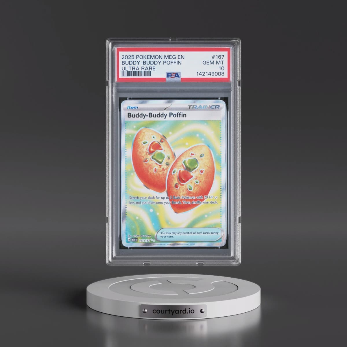2025 Pokémon Meg EN-Mega Evolution #167 Buddy-Buddy Poffin - Ultra Rare (PSA 10 GEM MINT)