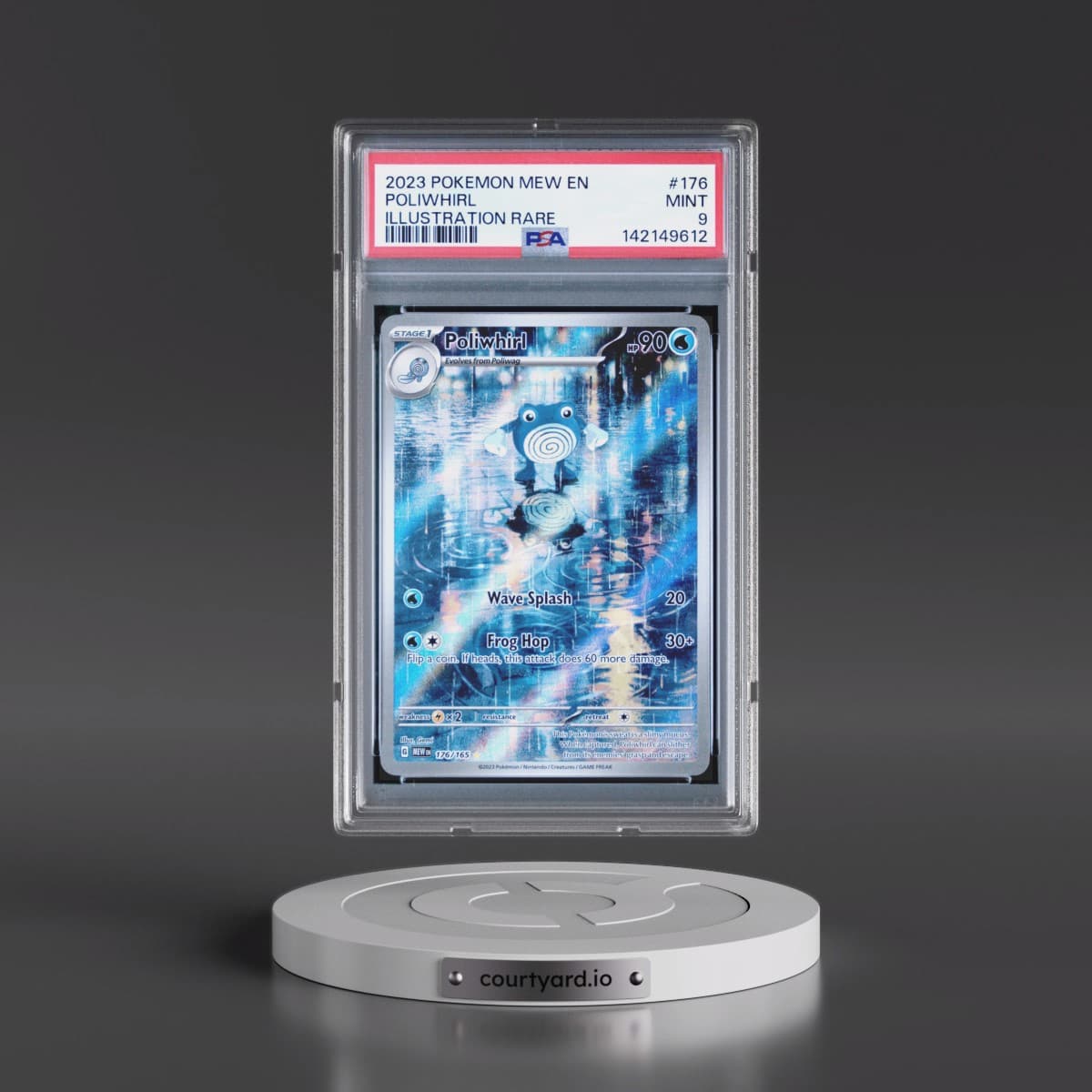 2023 Pokémon Mew EN-151 #176 Poliwhirl - Illustration Rare (PSA 9 MINT)