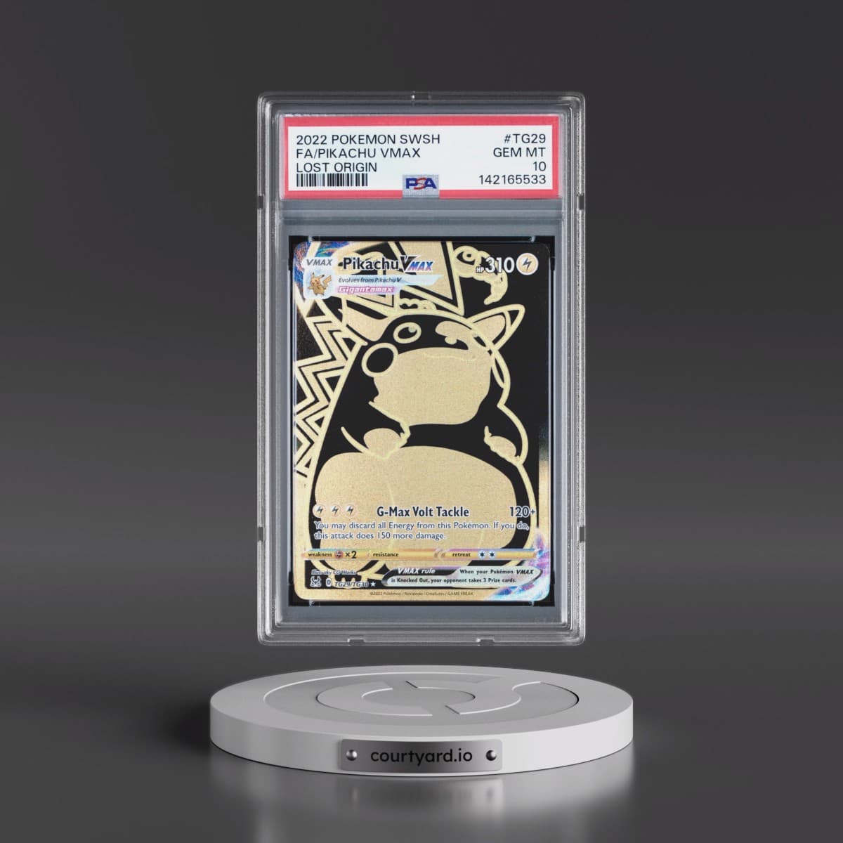 2022 Pokémon Sword & Shield Lost Origin #TG29 Pikachu Vmax - Full Art (PSA 10 GEM MINT)