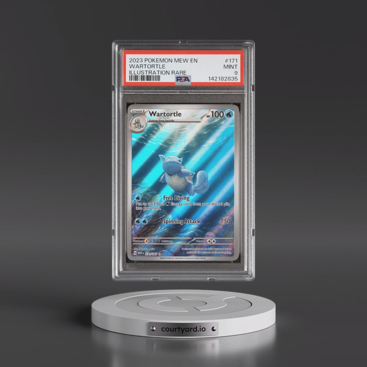 2023 Pokémon Mew EN-151 #171 Wartortle - Illustration Rare (PSA 9 MINT)