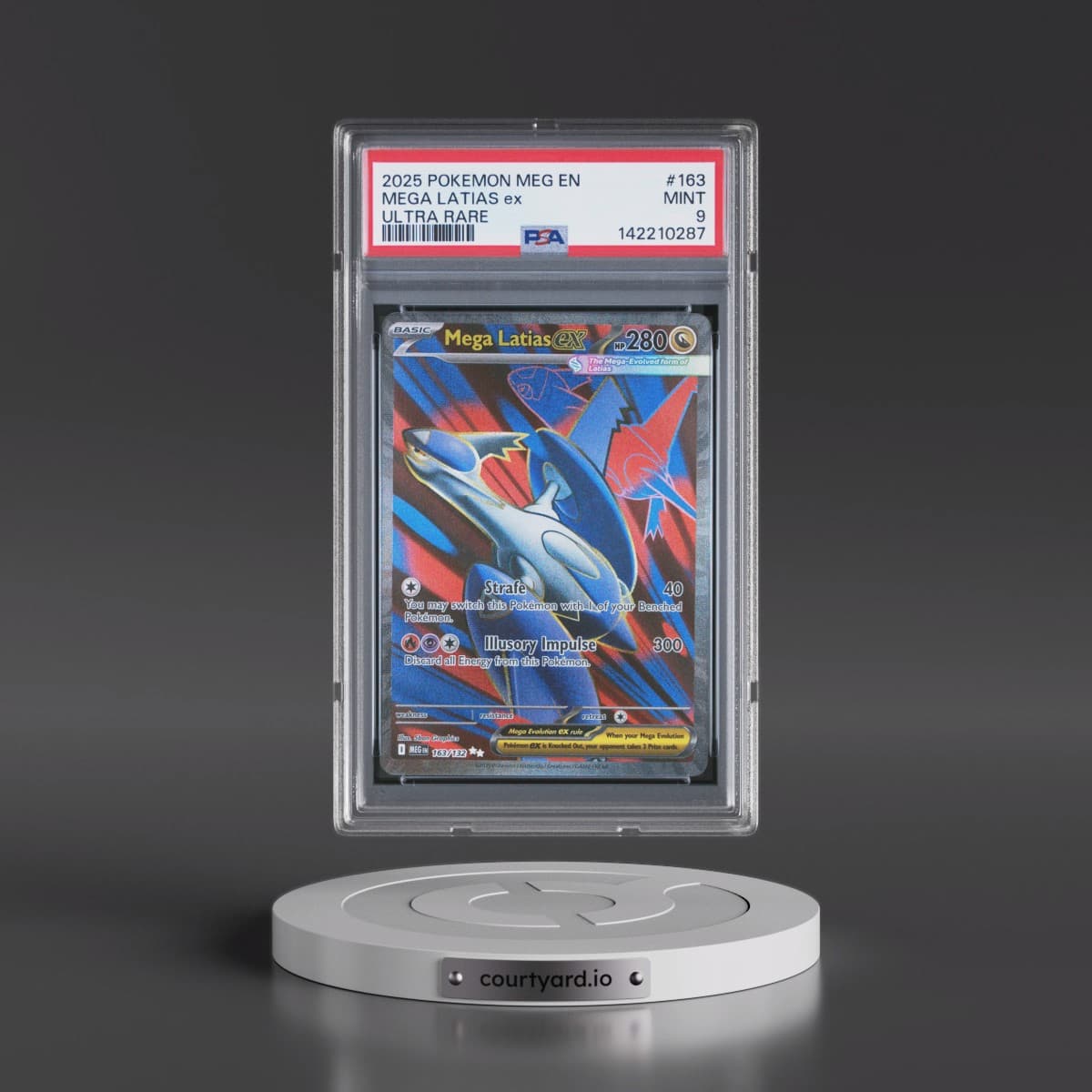 2025 Pokémon Meg EN-Mega Evolution #163 Mega Latias EX - Holo Ultra Rare (PSA 9 MINT)