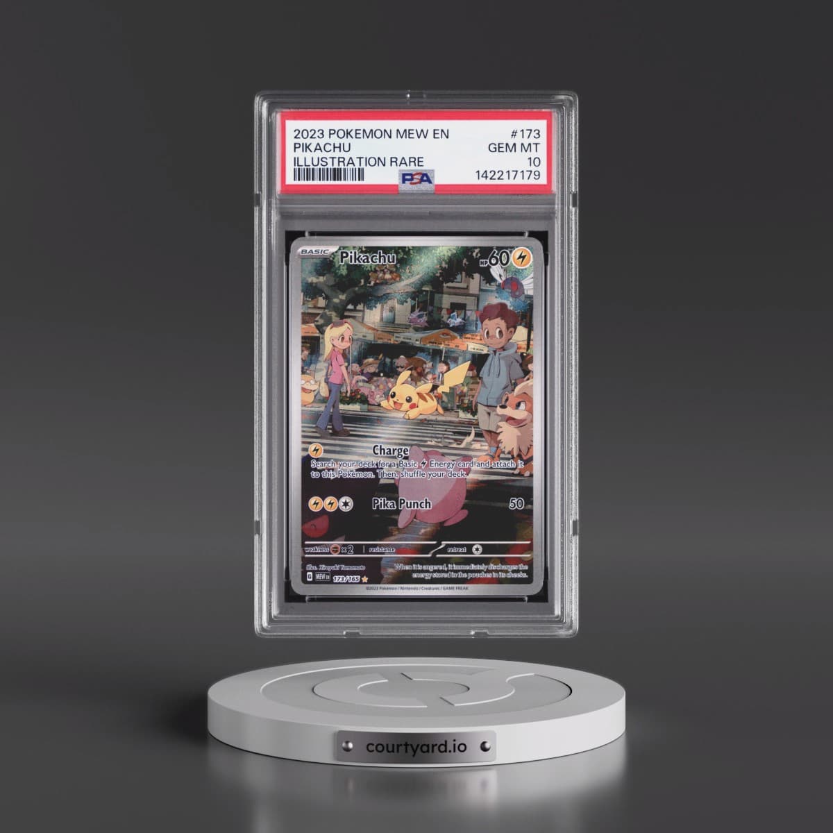 2023 Pokémon Mew EN-151 #173 Pikachu - Illustration Rare (PSA 10 GEM MINT)