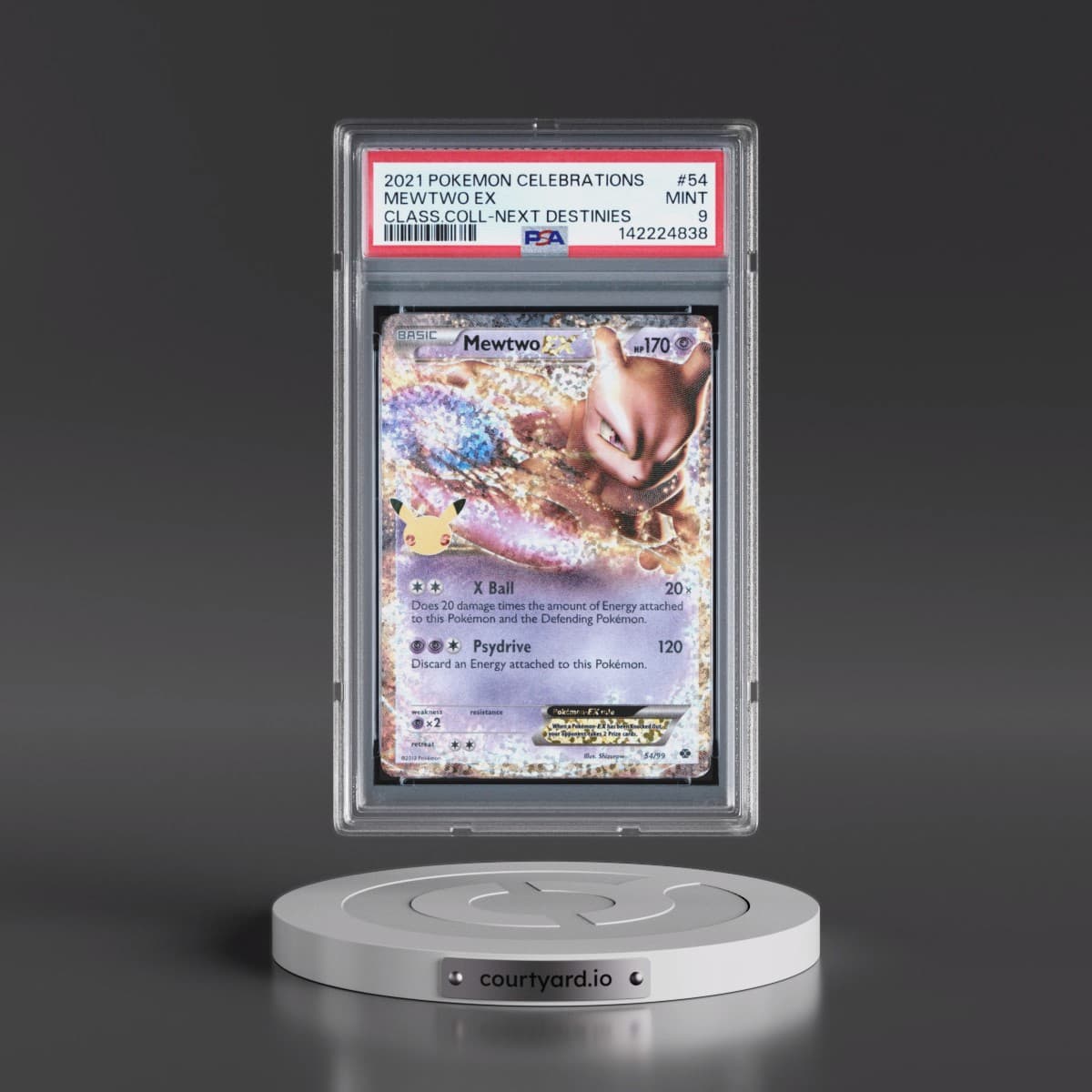 2021 Pokémon Celebrations Classic Collection #54 Mewtwo EX - Holo (PSA 9 MINT)