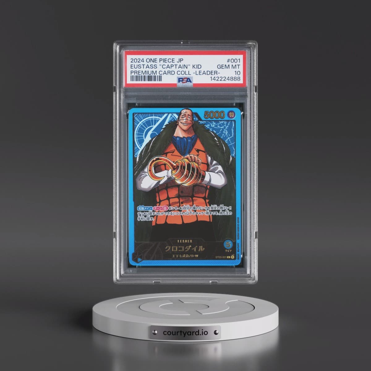 2024 One Piece Japanese Premium Card Collection -Leader Collection #001 Eustass "Captain" Kid (PSA 10 GEM MINT)