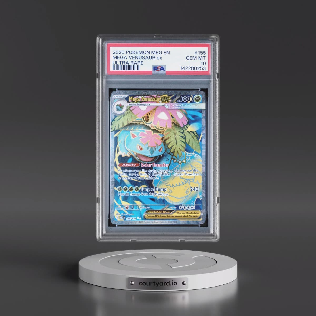2025 Pokémon Meg EN-Mega Evolution #155 Mega Venusaur EX - Holo Ultra Rare (PSA 10 GEM MINT)