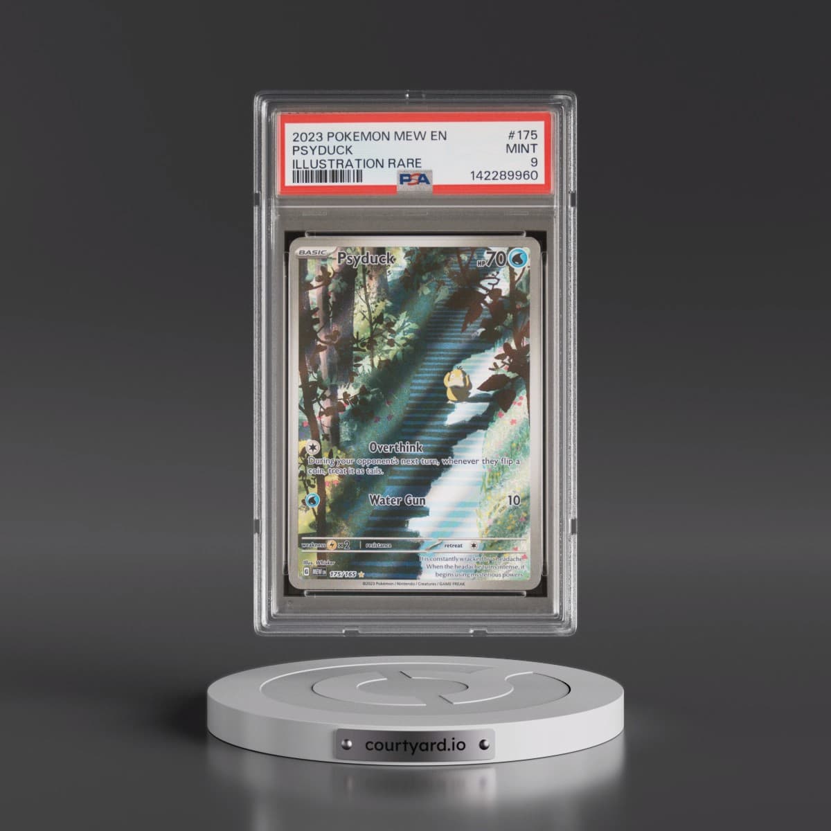 2023 Pokémon Mew EN-151 #175 Psyduck - Illustration Rare (PSA 9 MINT)