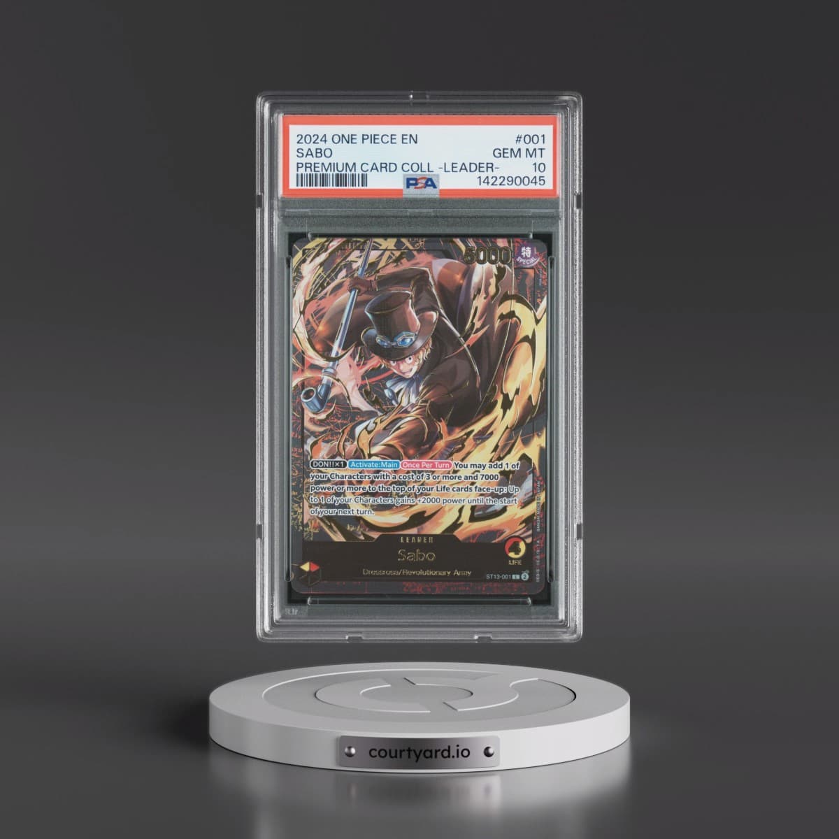 2024 One Piece Premium Card Collection -Leader Collection #001 Sabo (PSA 10 GEM MINT)