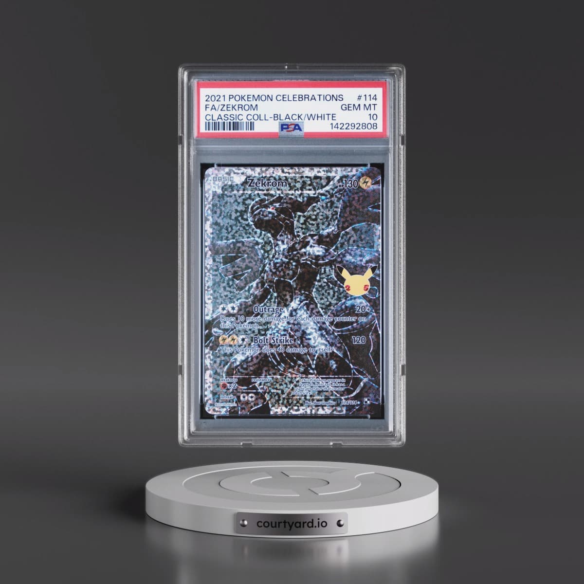 2021 Pokémon Celebrations Classic Collection #114 Zekrom - Full Art (PSA 10 GEM MINT)