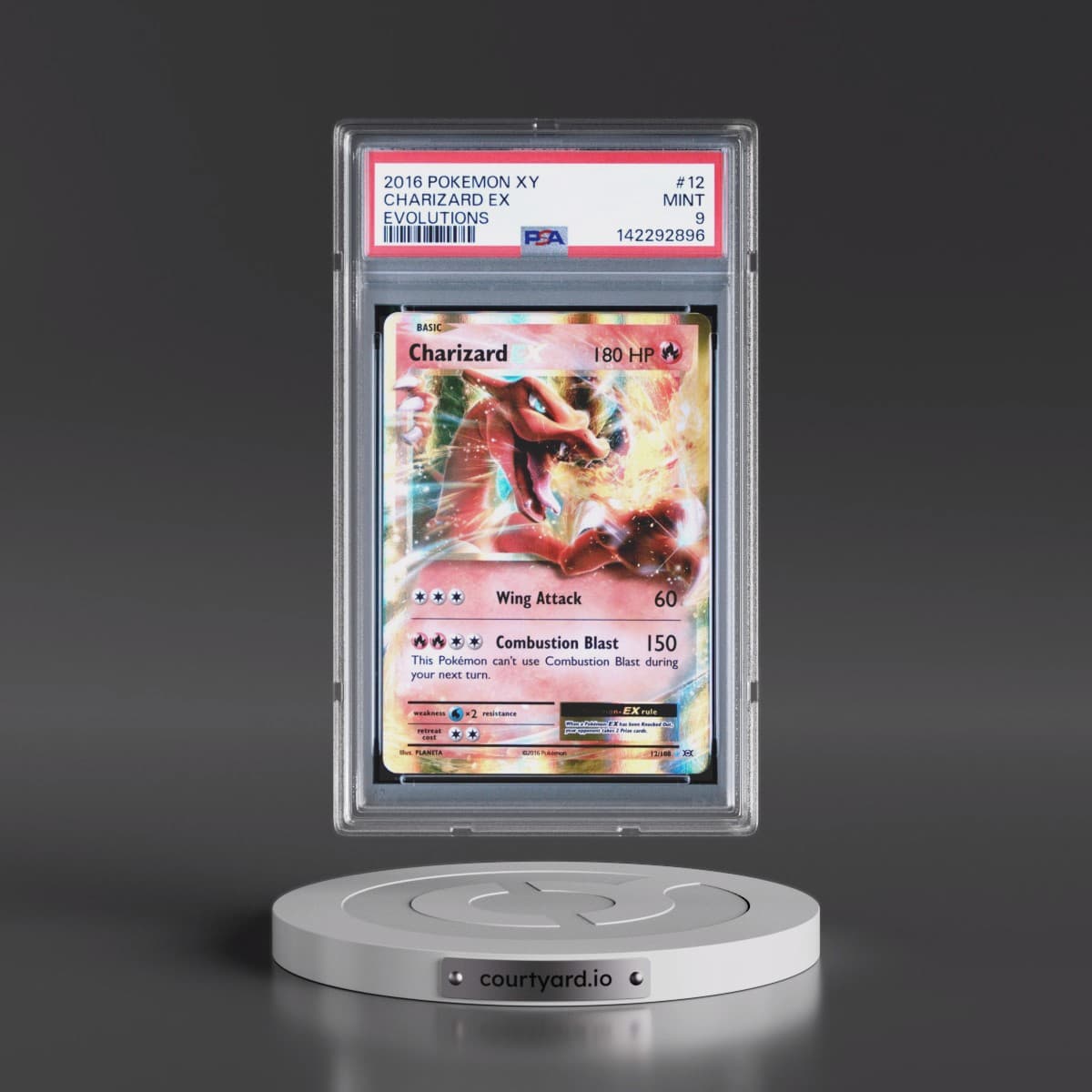 2016 Pokémon XY Evolutions #12 Charizard EX - Holo (PSA 9 MINT)