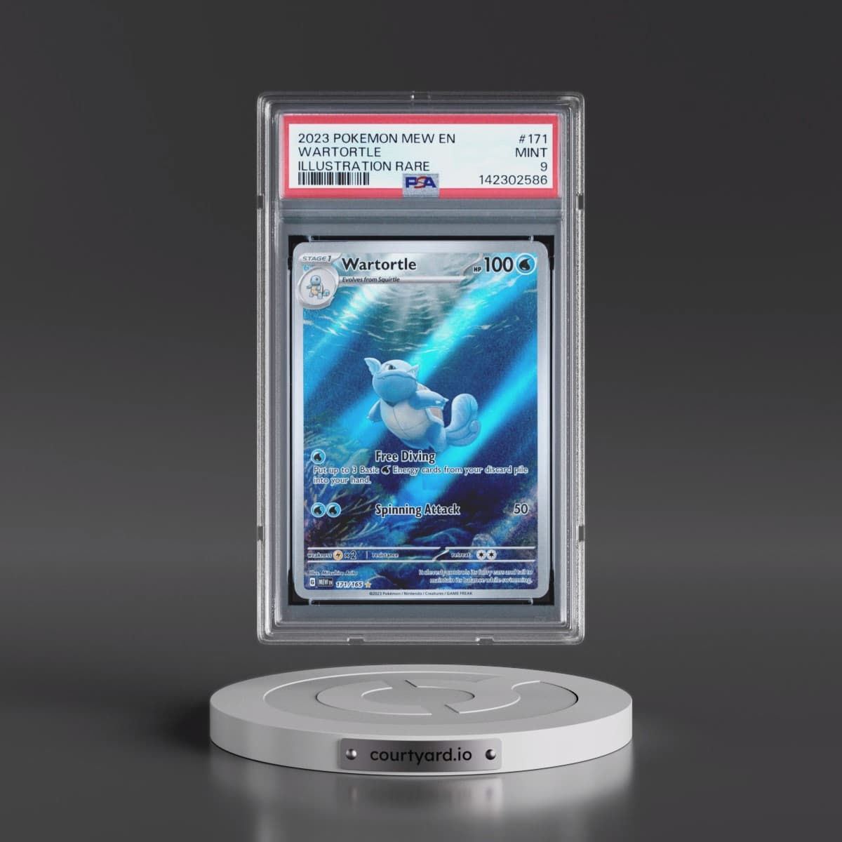 2023 Pokémon Mew EN-151 #171 Wartortle - Illustration Rare (PSA 9 MINT)