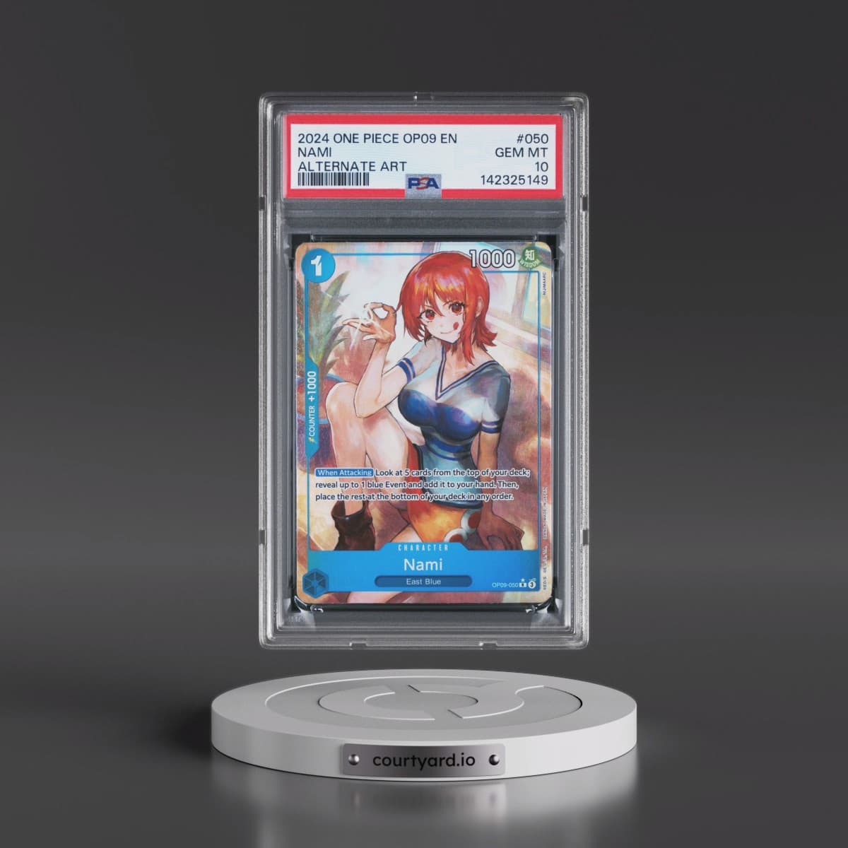 2024 One Piece OP09-Emperors in the New World #050 Nami - Alternate Art (PSA 10 GEM MINT)