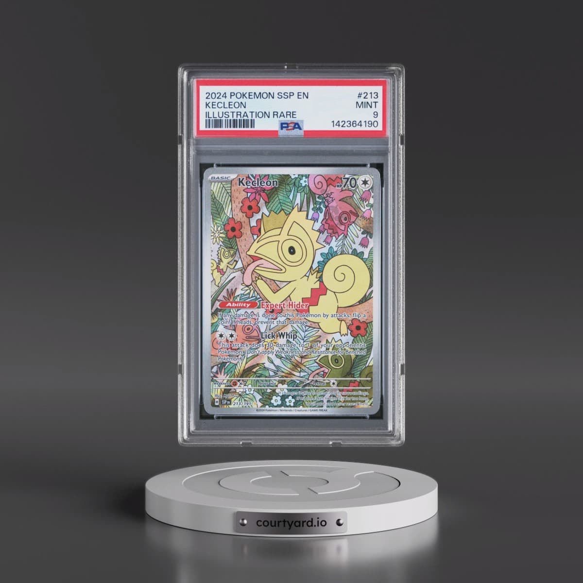 2024 Pokémon Ssp EN-Surging Sparks #213 Kecleon - Illustration Rare (PSA 9 MINT)