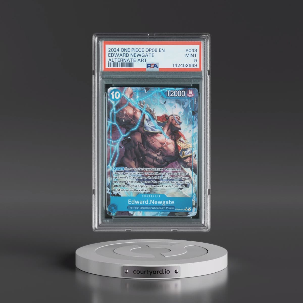 2024 One Piece OP08-Two Legends #043 Edward Newgate - Alternate Art (PSA 9 MINT)
