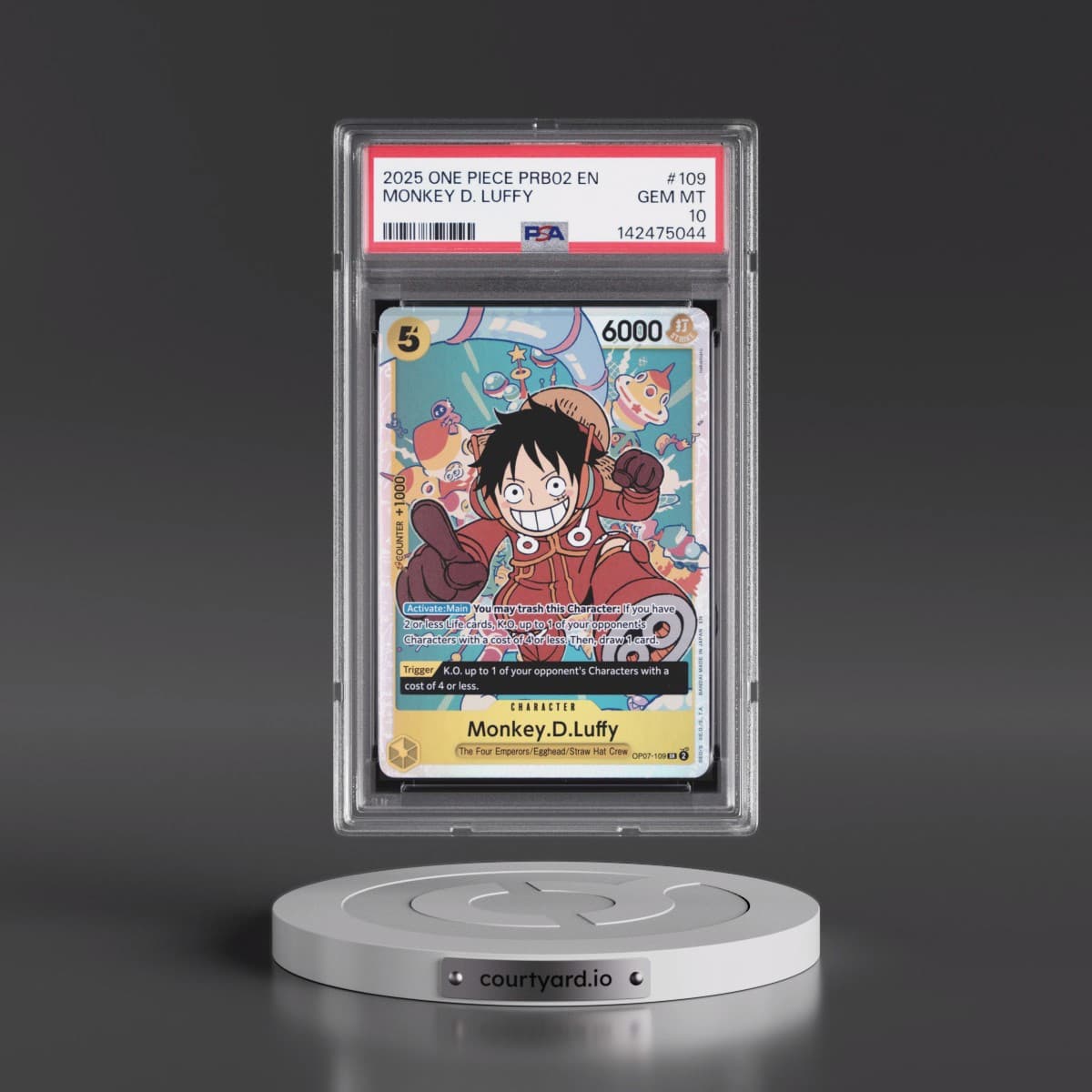 2025 One Piece PRB02-Premium Booster -One Piece Card the Best- Vol.2 #109 Monkey D. Luffy (PSA 10 GEM MINT)
