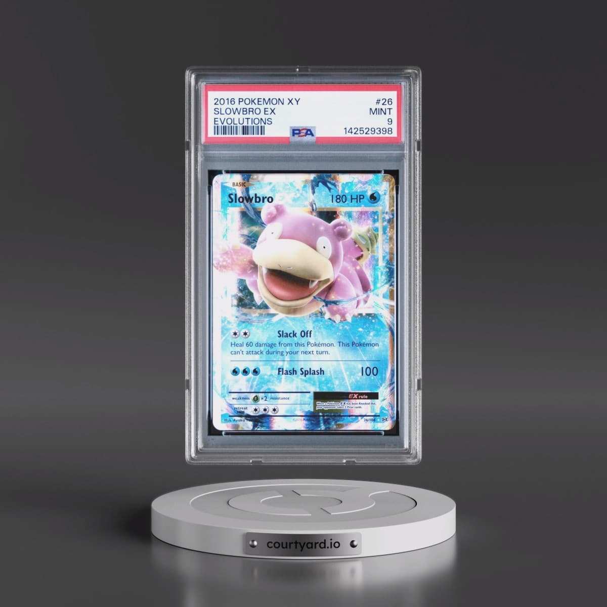 2016 Pokémon XY Evolutions #26 Slowbro EX - Holo (PSA 9 MINT)