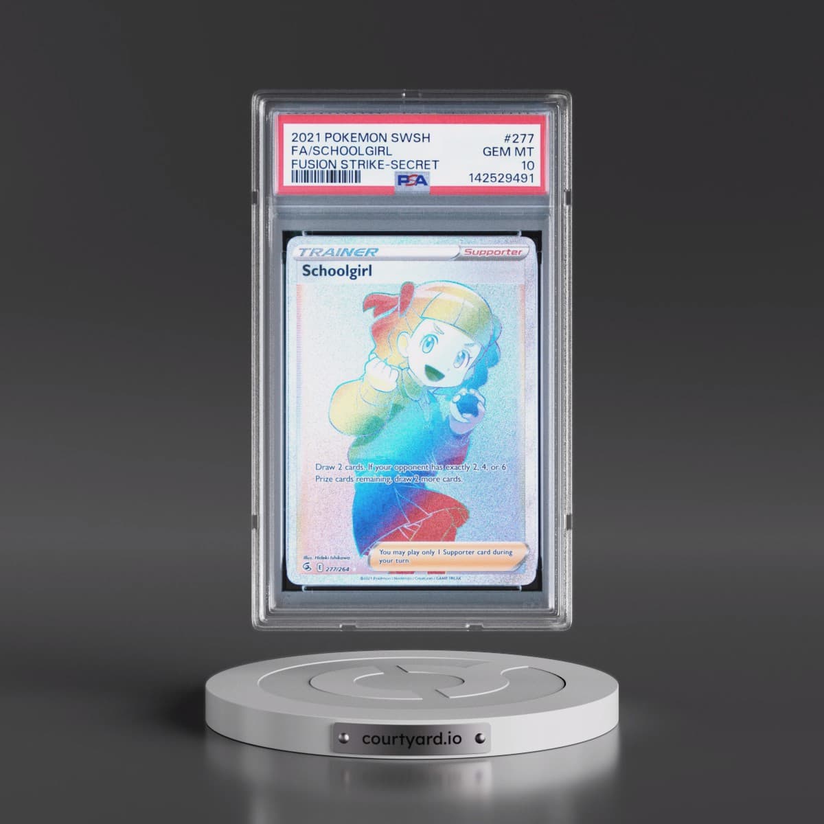 2021 Pokémon Sword & Shield Fusion Strike #277 Schoolgirl - Full Art Secret (PSA 10 GEM MINT)