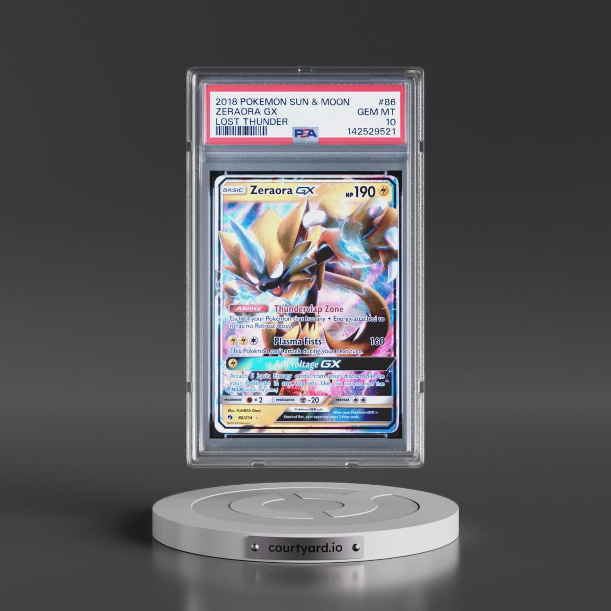 2018 Pokémon Sun & Moon Lost Thunder #86 Zeraora GX - Holo (PSA 10 GEM MINT)