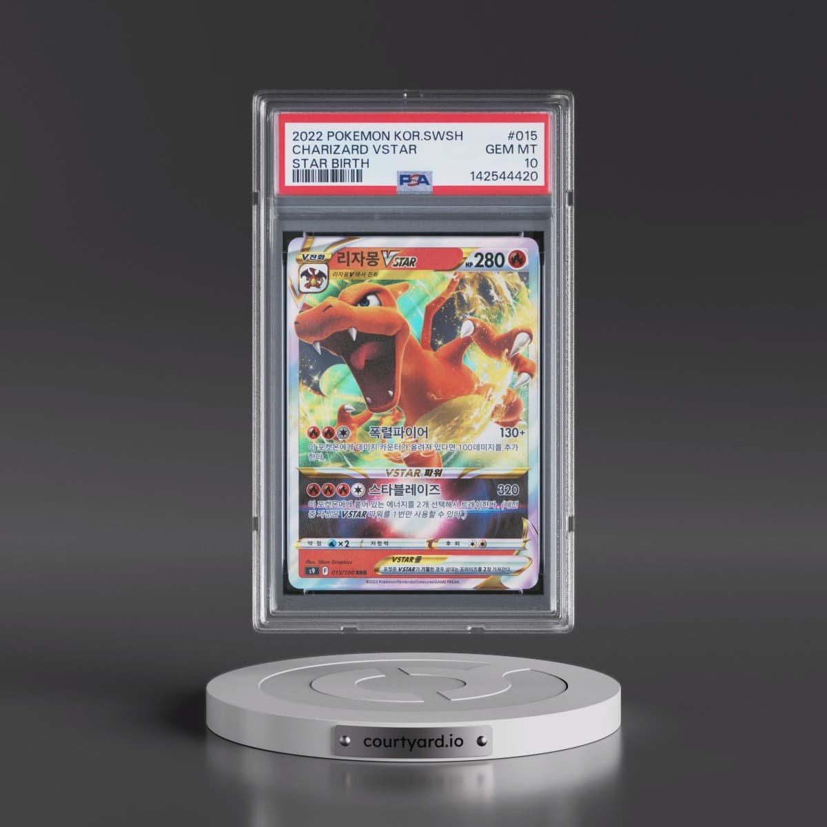 2022 Pokémon Sword & Shield Star Birth #015 Charizard Vstar (PSA 10 GEM MINT)