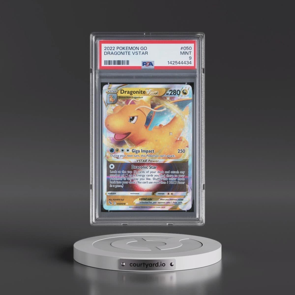 2022 Pokémon Go #050 Dragonite Vstar (PSA 9 MINT)